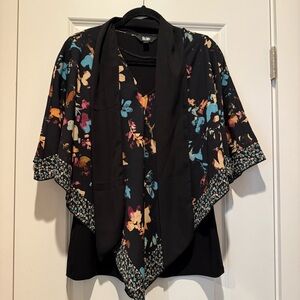 Slim Factor By Investments Floral Blouse Size Small S